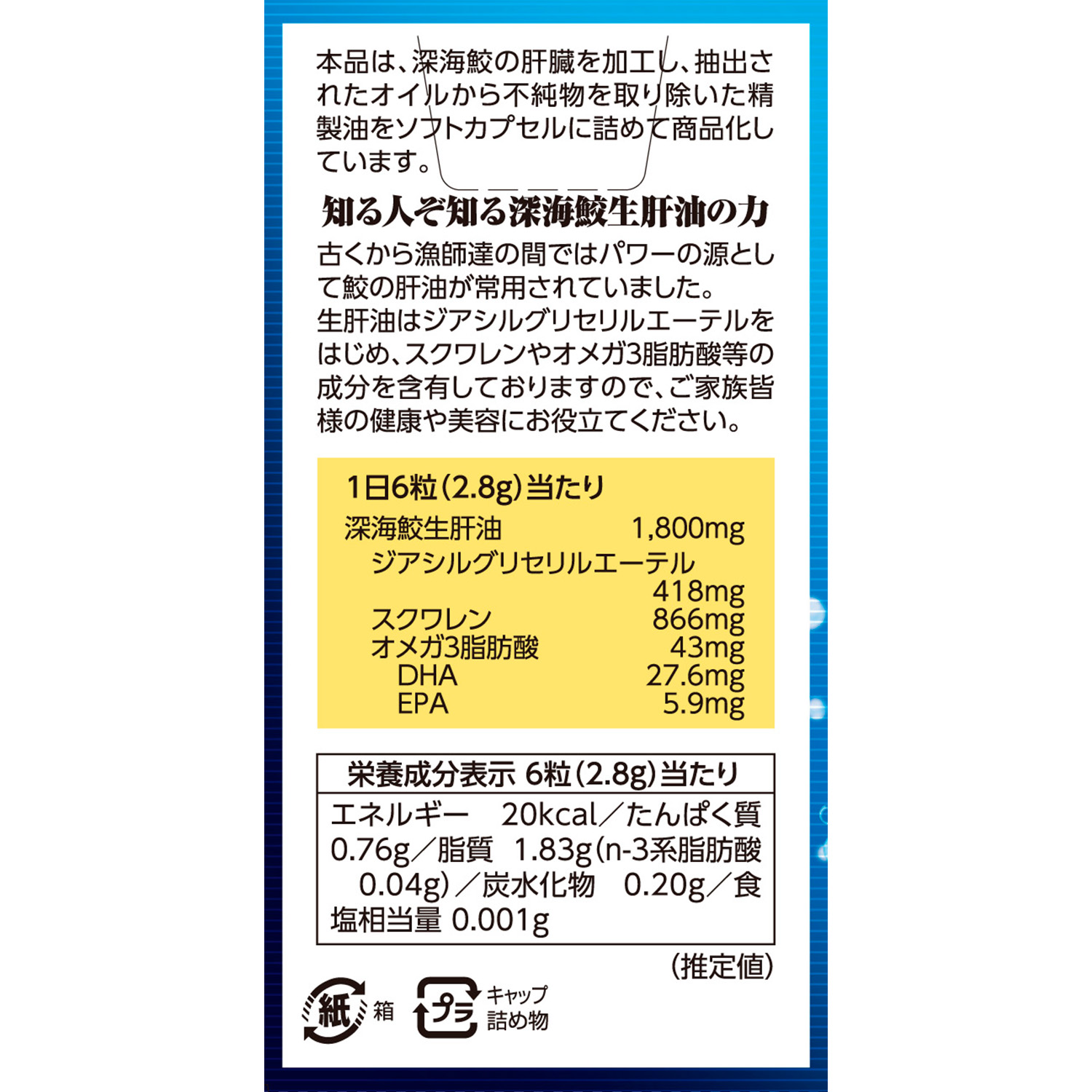 深海鮫生肝油 | 健康食品のことなら井藤漢方製薬